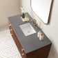 Amberly 48" Single Vanity, Mid-Century Walnut w/ 3 CM Grey Expo Top