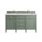 Brittany 60" Double Vanity, Smokey Celadon w/ 3 CM Ethereal Noctis Top