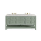 Breckenridge 72" Double Vanity, Smokey Celadon w/ 3 CM Eternal Jasmine Pearl Top