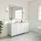 Chicago 60" Single Vanity, Glossy White w/ 3 CM Ethereal Noctis Top