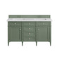 Brittany 60" Double Vanity, Smokey Celadon w/ 3 CM Arctic Fall Top