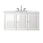 Athens 48" Single Vanity, Glossy White w/ 3 CM Arctic Fall Solid Surface Top