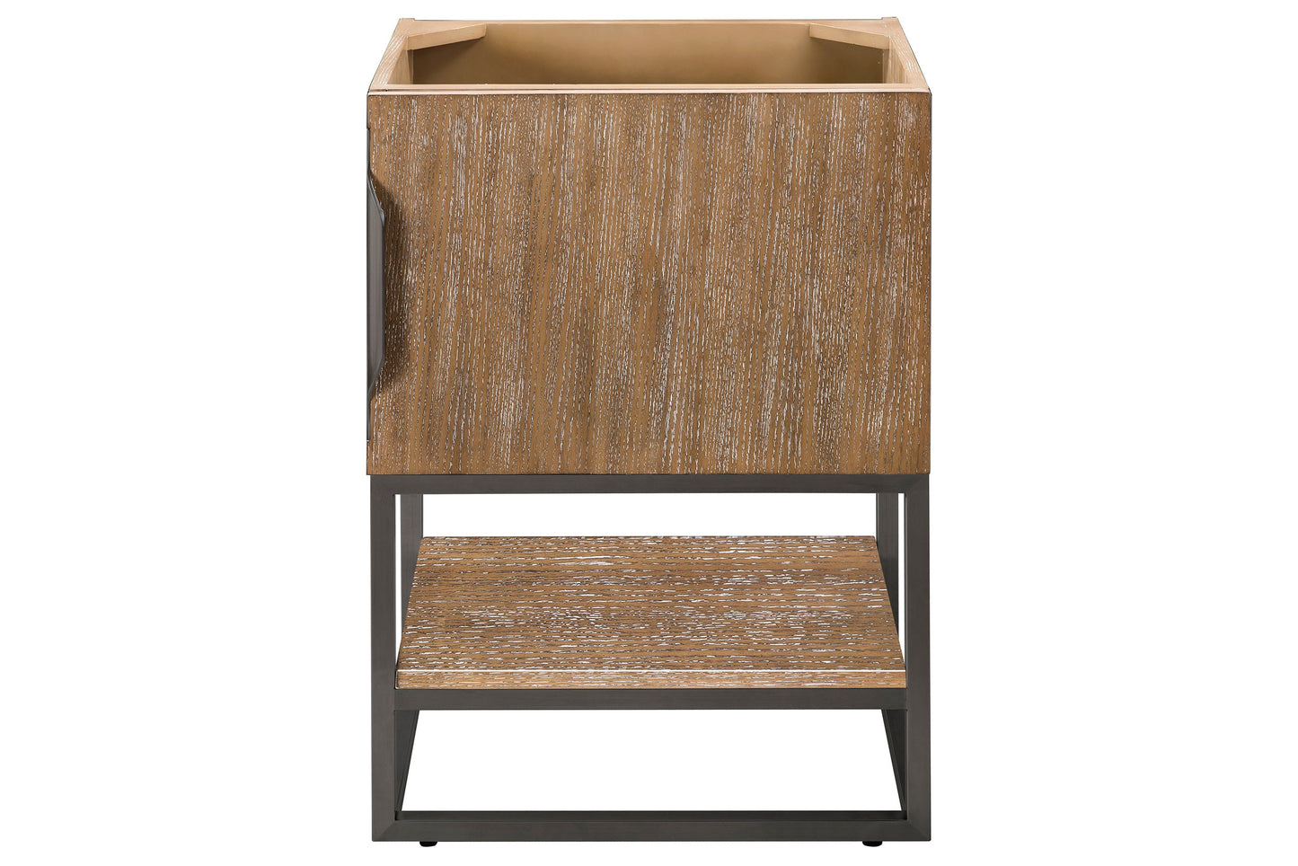 Columbia 24" Single Vanity Cabinet, Latte Oak, Matte Black