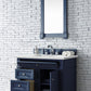 Brittany 36" Single Vanity, Victory Blue w/ 3 CM Ethereal Noctis Quartz Top