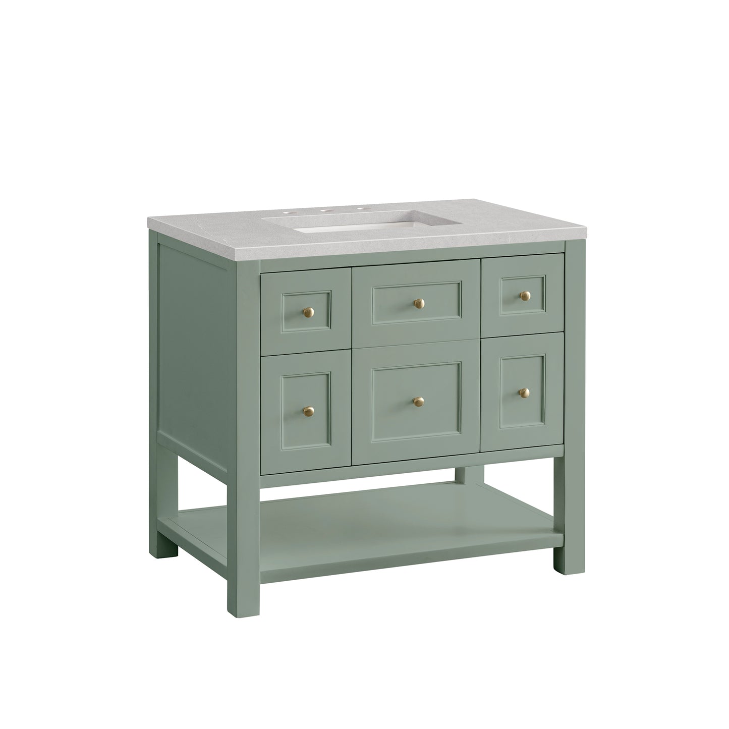 Breckenridge 36" Single Vanity, Smokey Celadon w/ 3 CM Eternal Serena Top