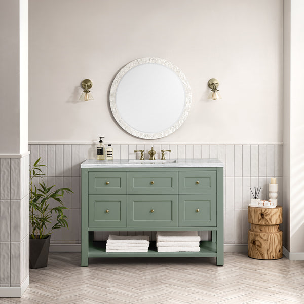 Breckenridge 48 Single Vanity, Smokey Celadon w/ 3 CM Arctic Fall Top