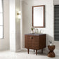 Amberly 30" Single Vanity, Mid-Century Walnut w/ 3 CM Grey Expo Top