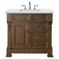 Brookfield 36" Single Vanity, Country Oak w/ 3 CM Ethereal Noctis Quartz Top