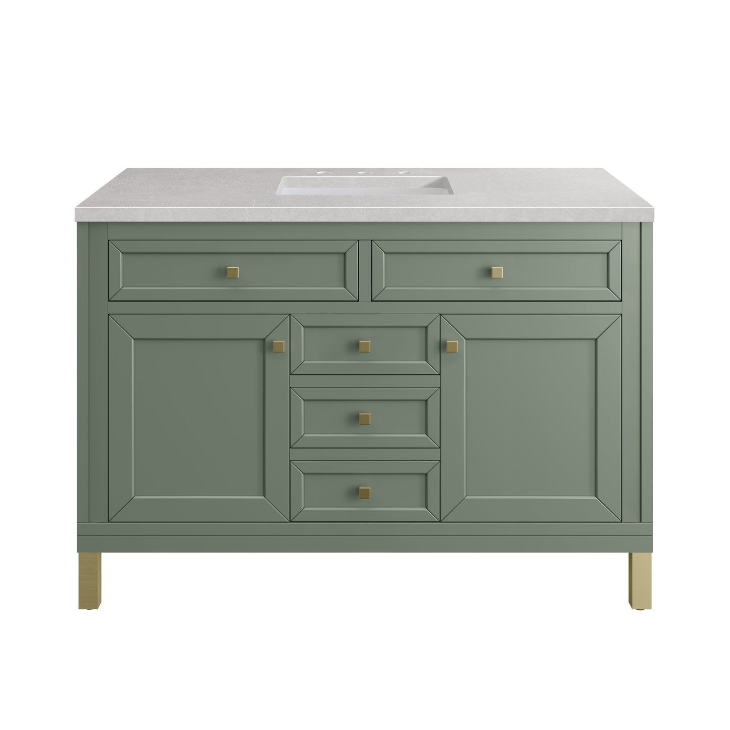 Chicago 48" Single Vanity, Smokey Celadon w/ 3 CM Eternal Serena Top