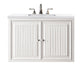 Athens 36" Single Vanity, Glossy White w/ 3 CM Arctic Fall Solid Surface Top