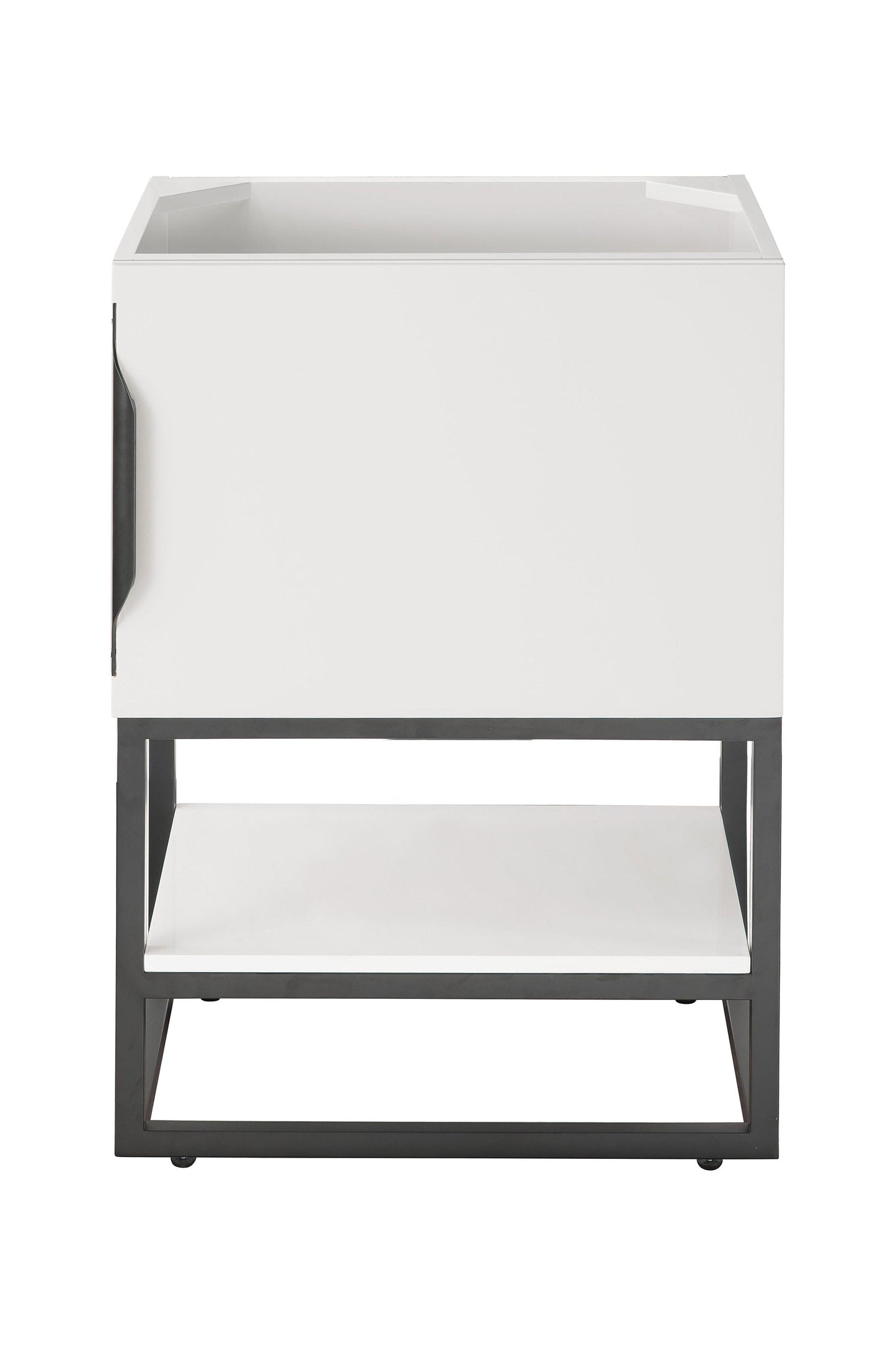 Columbia 24" Single Vanity Cabinet, Glossy White, Matte Black