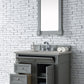 Brittany 36" Single Vanity, Urban Gray w/ 3 CM Eternal Serena Quartz Top