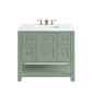 Breckenridge 36" Single Vanity, Smokey Celadon w/ 3 CM White Zeus Top