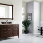 Brittany 48" Single Vanity, Burnished Mahogany w/ 3 CM Eternal Marfil Quartz Top