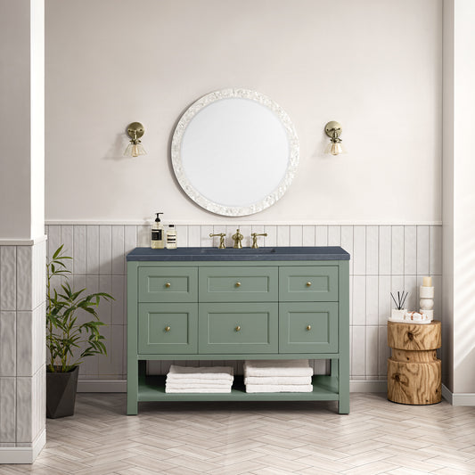 Breckenridge 48" Single Vanity, Smokey Celadon w/ 3 CM Charcoal Soapstone Top