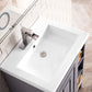 Alicante 24" Single Vanity, Gray Smoke, Brushed Nickel w/ White Glossy Composite Stone Top