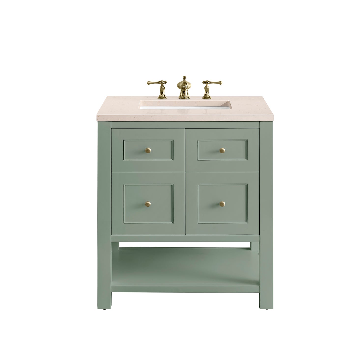 Breckenridge 30" Single Vanity, Smokey Celadon w/ 3 CM Eternal Marfil Top