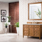 Brittany 48" Single Vanity, Saddle Brown w/ 3 CM Arctic Fall Solid Surface Top