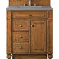 Bristol 30" Single Vanity, Saddle Brown w/ 3 CM Grey Expo Quartz Top