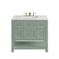 Breckenridge 36" Single Vanity, Smokey Celadon w/ 3 CM Eternal Jasmine Pearl Top