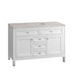 Chicago 48" Single Vanity, Glossy White w/ 3 CM Eternal Serena Top