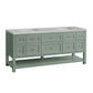 Breckenridge 72" Double Vanity, Smokey Celadon w/ 3 CM Eternal Serena Top