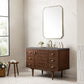 Amberly 48" Single Vanity, Mid-Century Walnut w/ 3 CM Grey Expo Top