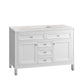 Chicago 48" Single Vanity, Glossy White w/ 3 CM Arctic Fall Top