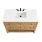 Breckenridge 48" Single Vanity, Light Natural Oak w/ 3 CM White Zeus Top