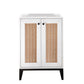 Chianti 24" Single Vanity Cabinet, Glossy White, Matte Black