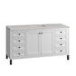 Chicago 60" Single Vanity, Glossy White w/ 3 CM Eternal Serena Top