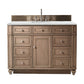 Bristol 48" Single Vanity, Whitewashed Walnut w/ 3 CM Ethereal Noctis Quartz Top