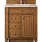 Bristol 30" Single Vanity, Saddle Brown w/ 3 CM Eternal Marfil Quartz Top