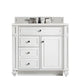 Bristol 36" Single Vanity, Bright White w/ 3 CM Eternal Serena Quartz Top