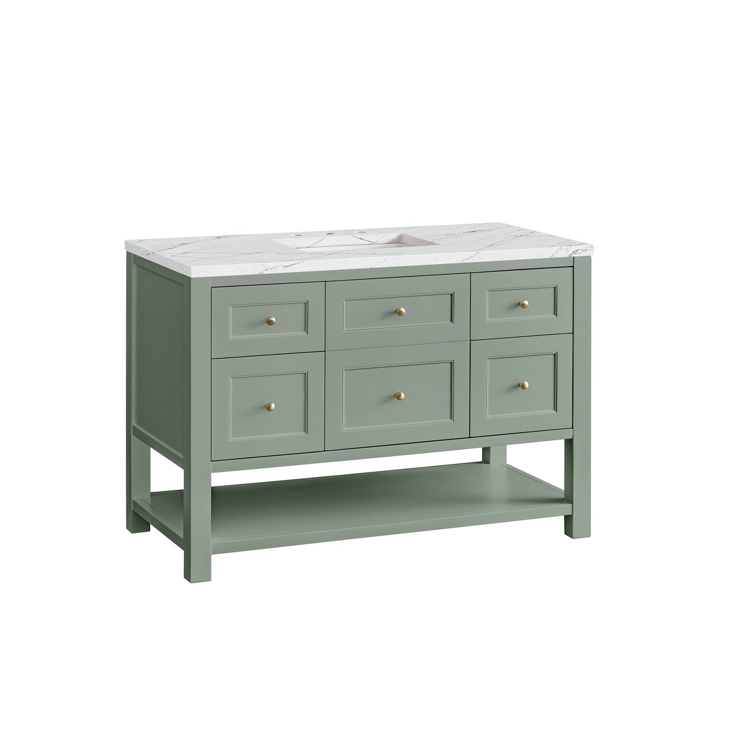 Breckenridge 48" Single Vanity, Smokey Celadon w/ 3 CM Ethereal Noctis Top