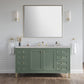 Chicago 60" Single Vanity, Smokey Celadon w/ 3 CM Eternal Serena Top