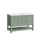 Breckenridge 48" Single Vanity, Smokey Celadon w/ 3 CM White Zeus Top