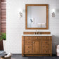 Bristol 48" Single Vanity, Saddle Brown w/ 3 CM Ethereal Noctis Quartz Top