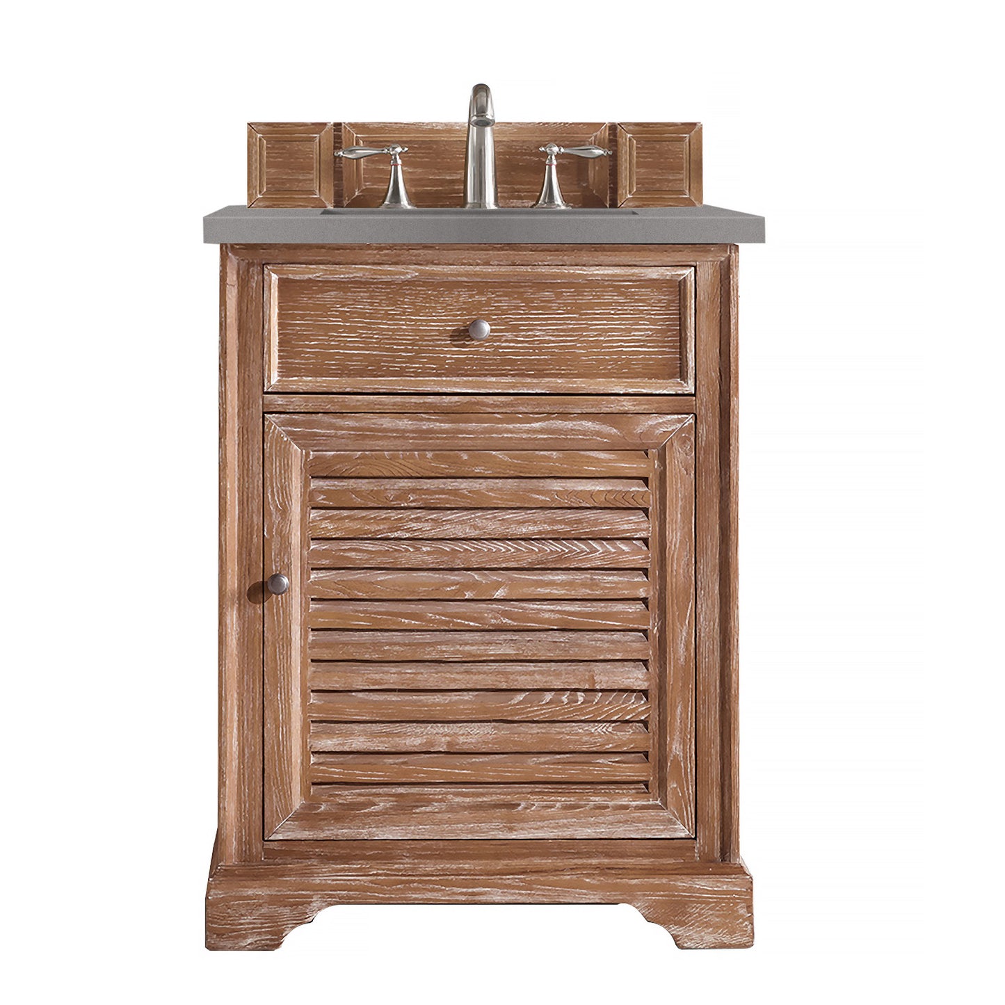 Savannah 26" Single Vanity, Driftwood w/ 3 CM Grey Expo Quartz Top