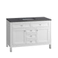 Chicago 48" Single Vanity, Glossy White w/ 3 CM Charcoal Soapstone Top