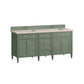 Brittany 72" Double Vanity, Smokey Celadon w/ 3 CM Eternal Marfil Top