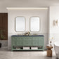 Breckenridge 72" Double Vanity, Smokey Celadon w/ 3 CM Charcoal Soapstone Top