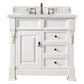 Brookfield 36" Single Vanity, Bright White w/ 3 CM Ethereal Noctis Quartz Top