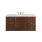 Amberly 48" Single Vanity, Mid-Century Walnut w/ 3 CM Ethereal Noctis Top