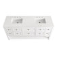 Breckenridge 72" Double Vanity, Bright White w/ 3 CM White Zeus Top