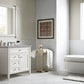 Brittany 36" Single Vanity, Bright White w/ 3 CM Eternal Serena Quartz Top