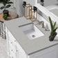 Bristol 36" Single Vanity, Bright White w/ 3 CM Eternal Serena Quartz Top