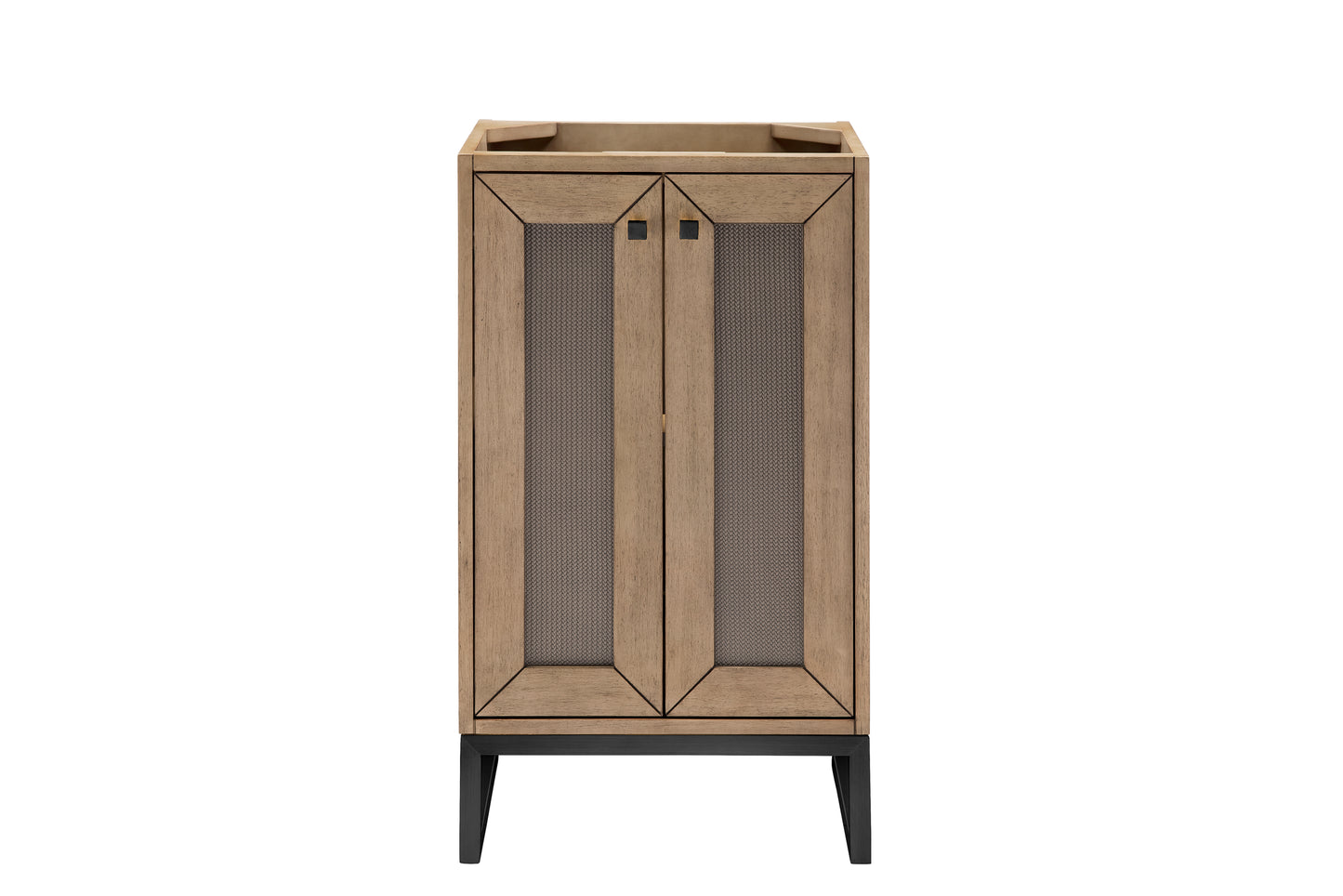 Chianti 20" Single Vanity Cabinet, Whitewashed Walnut, Matte Black