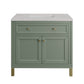 Chicago 36" Single Vanity, Smokey Celadon w/ 3 CM Eternal Serena Top