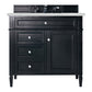 Brittany 36" Single Vanity, Black Onyx w/ 3 CM Ethereal Noctis Quartz Top